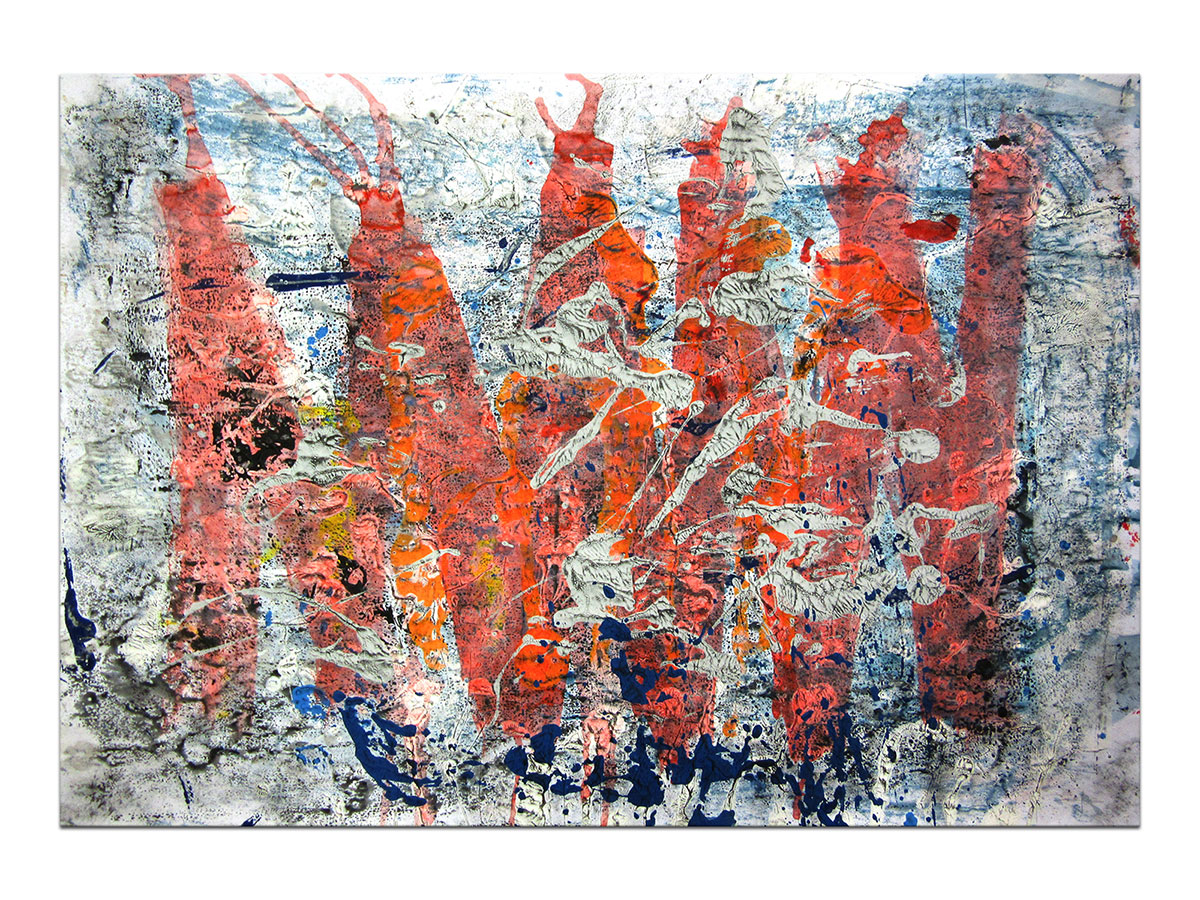 Moderne slike u galeriji MAG - apstraktna slika Zaleđene vatre akril na hameru 100x70 cm