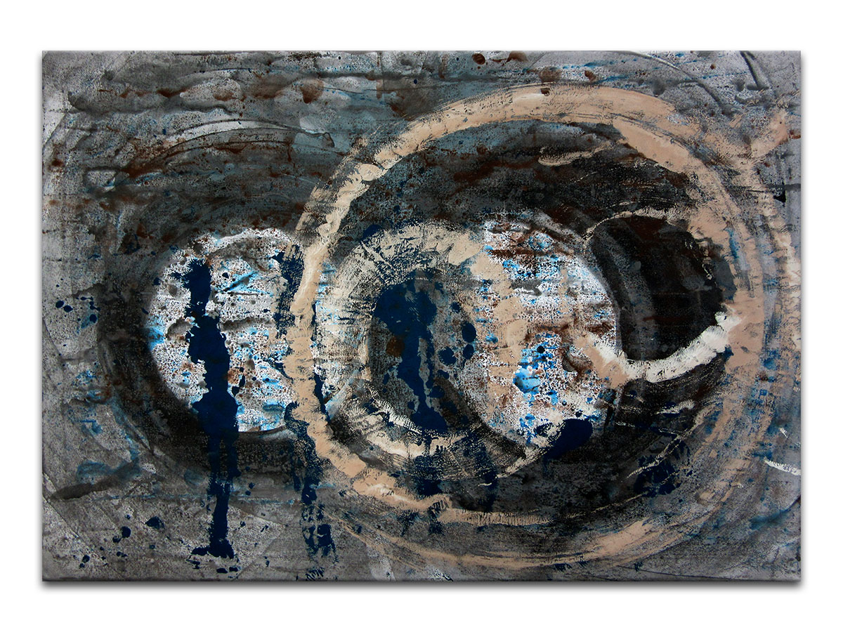 Moderne slike u galeriji MAG - apstraktna slika Krugovi noći IX akril na hameru 100x70 cm