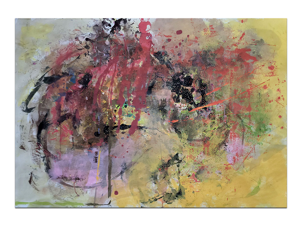 Moderne slike u galeriji MAG - apstraktna slika Gustoća strasti akril na hameru 100x70 cm