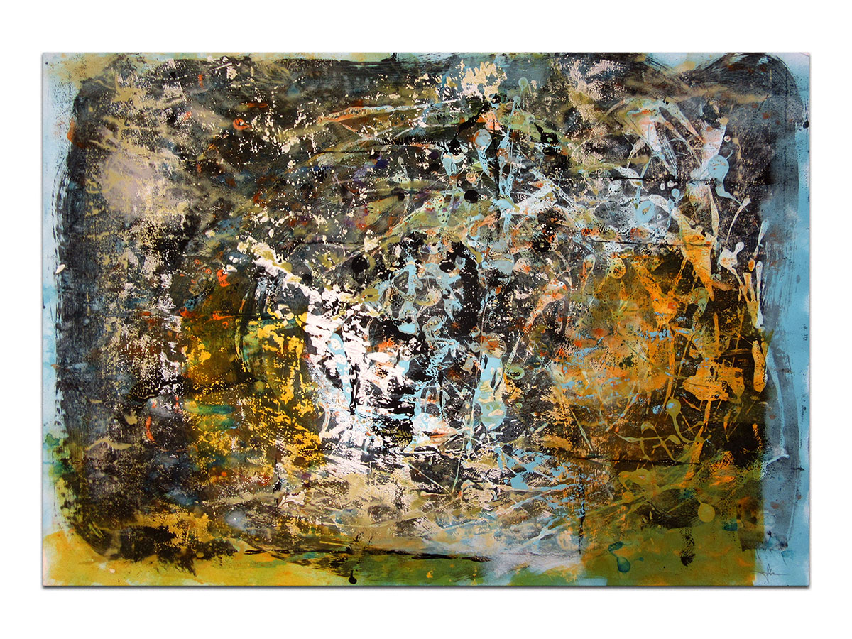 Moderne slike u galeriji MAG - apstraktna slika Unutarnji monolog akril na hameru 100x70 cm