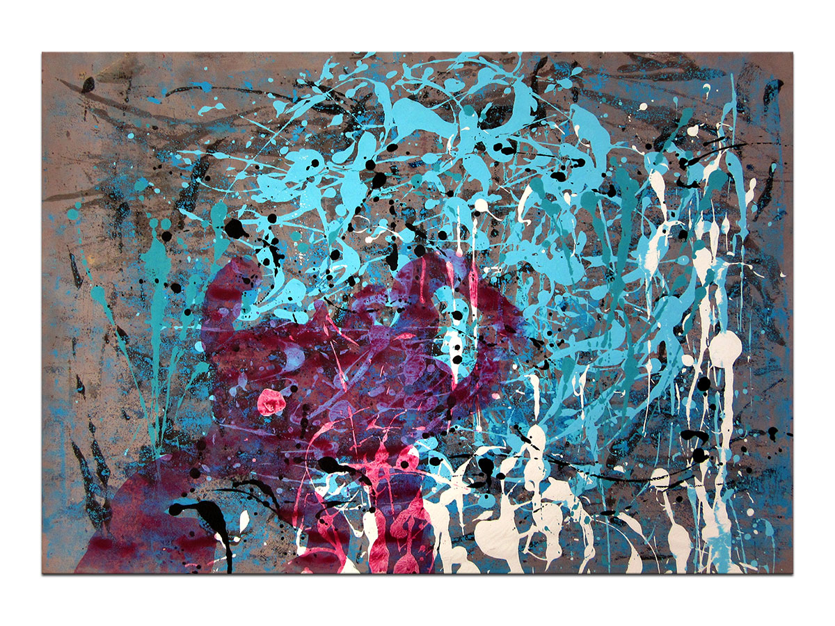 Moderne slike u galeriji MAG - apstraktna slika Disperzija osjećaja akril na hameru 100x70 cm