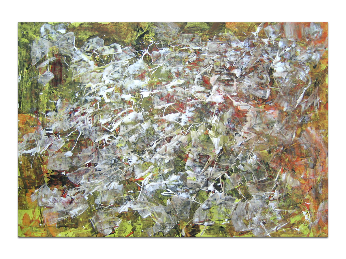 Unutarnje uređenje slikama iz galerije MAG - apstraktna slika Impresija ljubavi Akril na hameru 100x70 cm