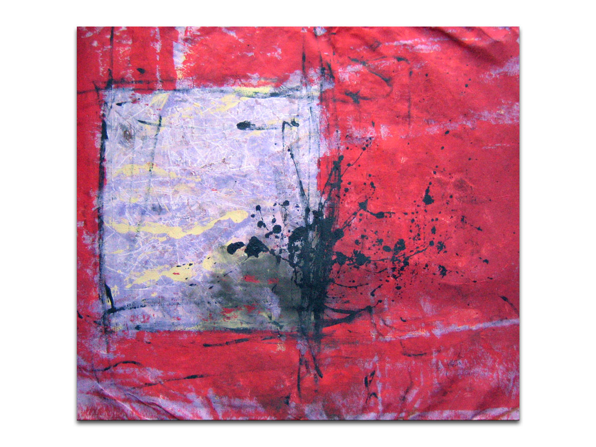 Akril na platnu slika u prodaji galerije MAG - Kvadrati sjene - apstraktna slika na platnu 75x65 cm