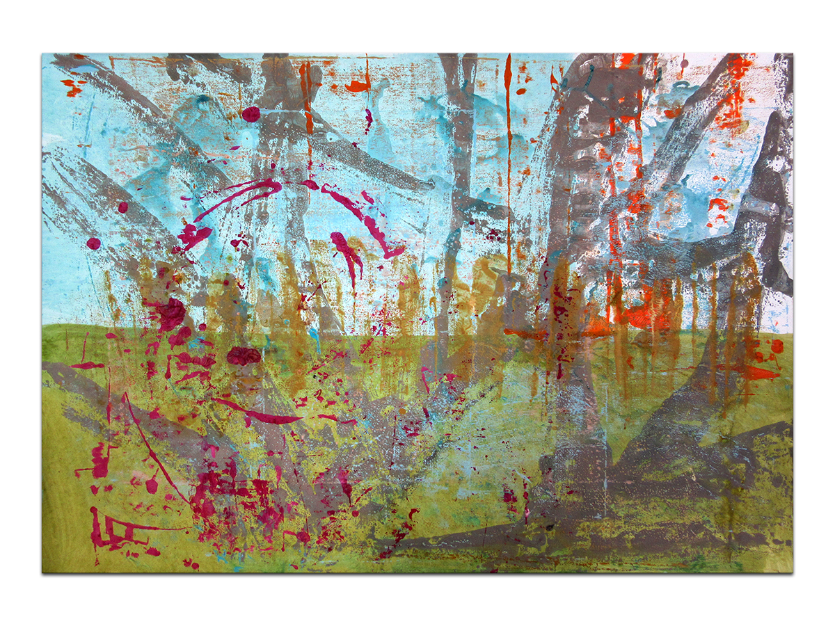 Moderne slike u galeriji MAG - apstraktna slika Mistična zora akril na hameru 100x70 cm