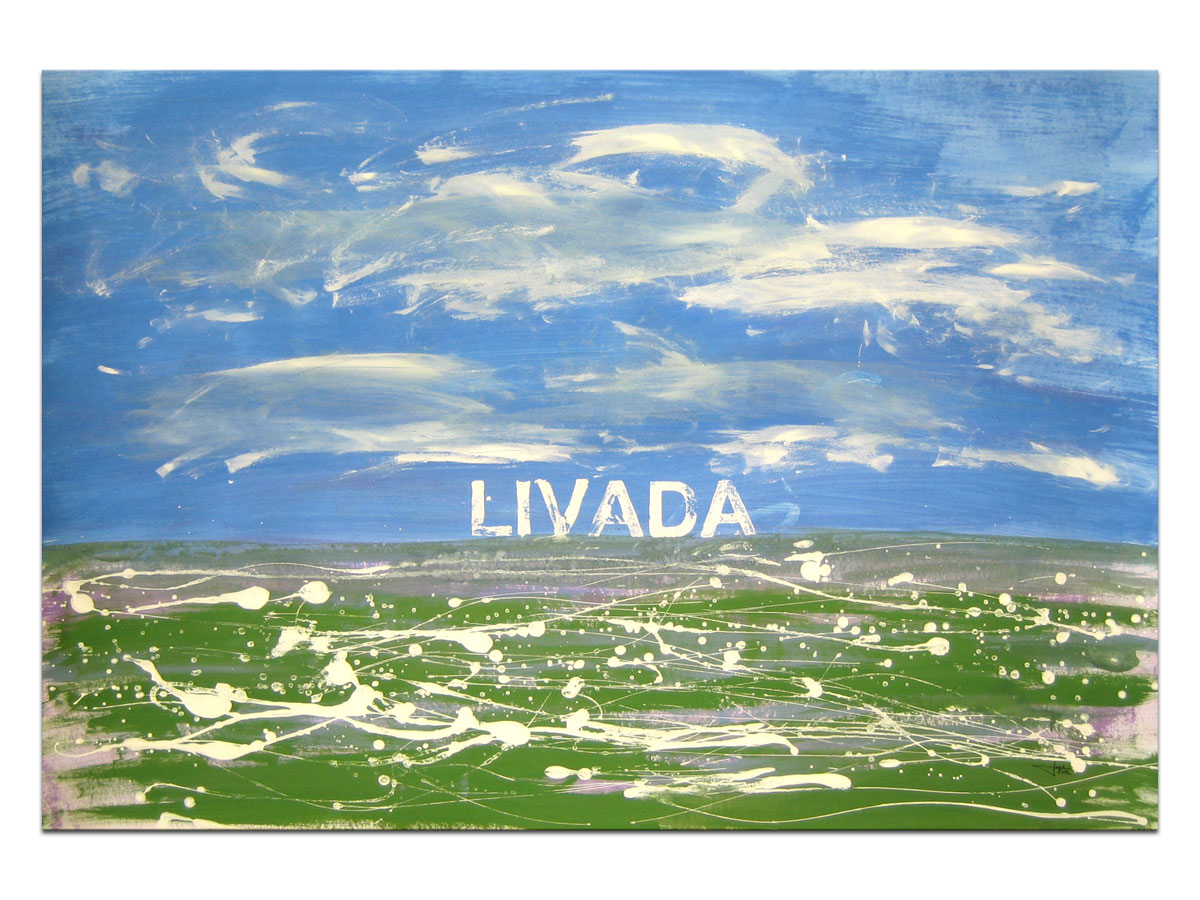 Galerije umjetnina i slika MAG - originalna apstraktna slika Livada akril na hameru 100x70 cm