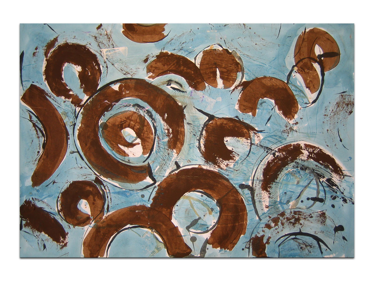 Prodajna izložba slika u galeriji MAG - originalna apstraktna slika Slobodni radikali akril na hameru 100x70 cm