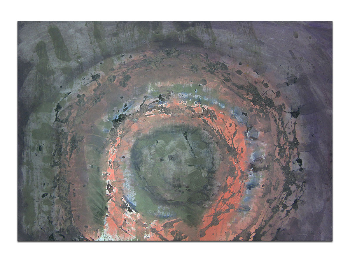 Moderne slike u galeriji MAG - apstraktna slika Ušuškana toplina akril na hameru 100x70 cm