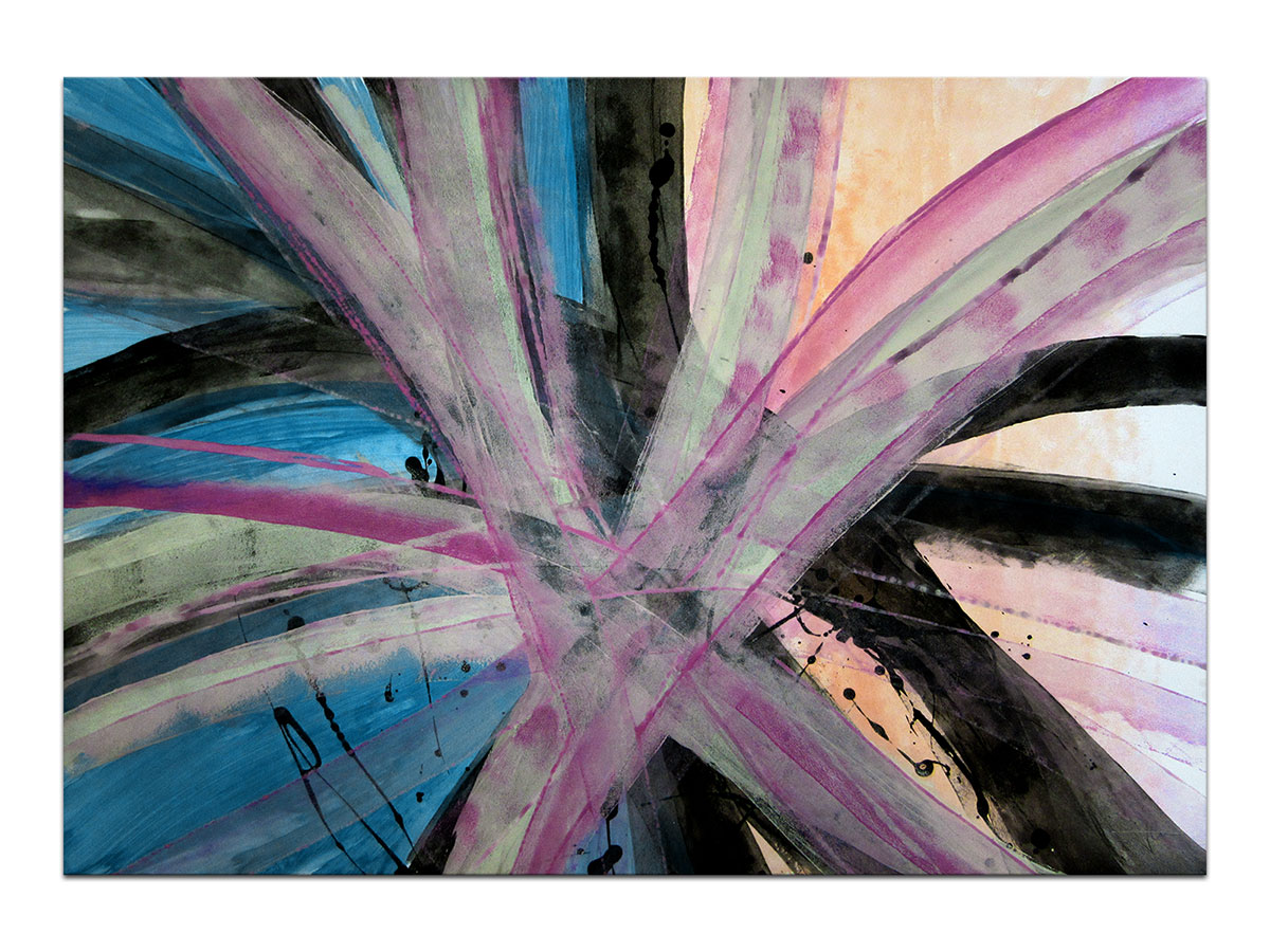 Moderne slike u galeriji MAG - apstraktna slika Nježni pokreti akril na hameru 100x70 cm