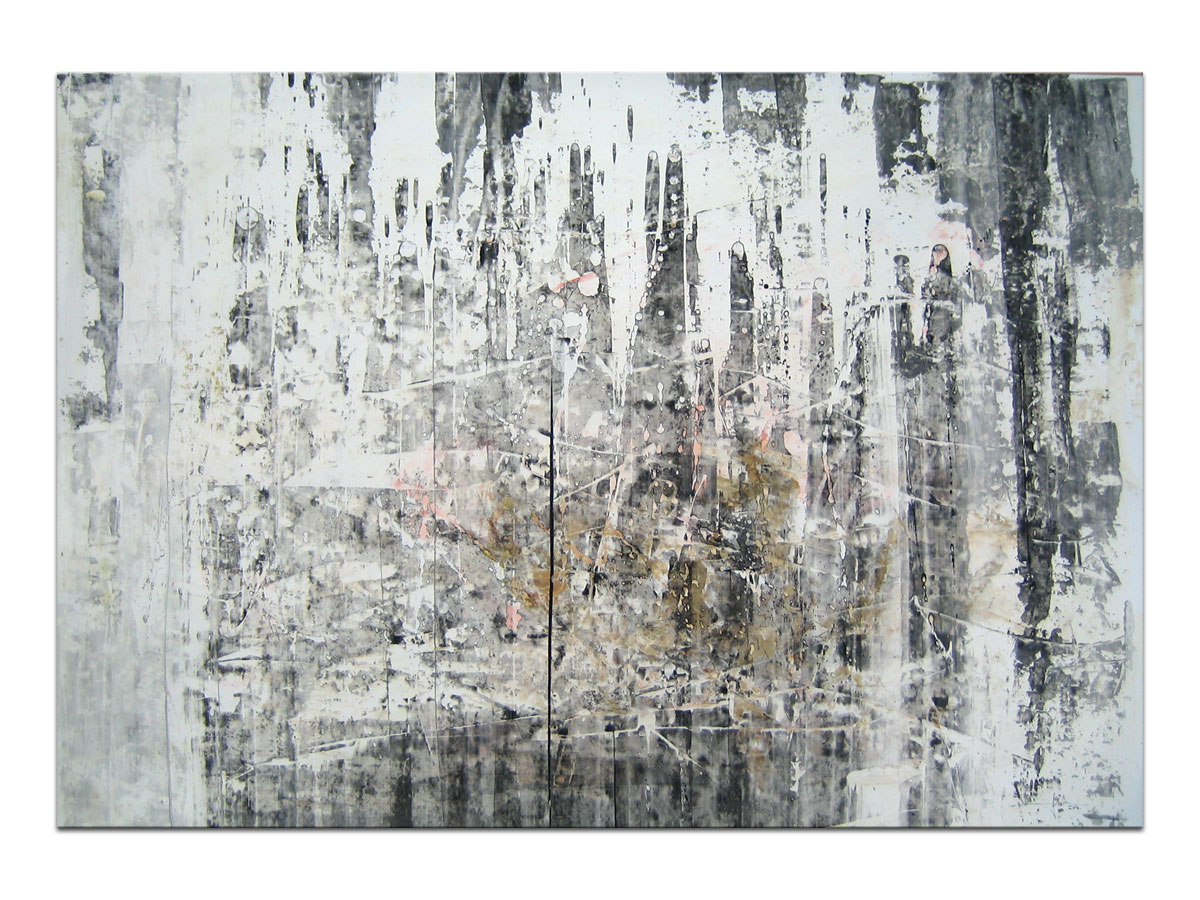 Uređenje poslovnih prostora slikama iz galerije MAG - apstraktna slika Zov tišine Akril na hameru 100x70 cm