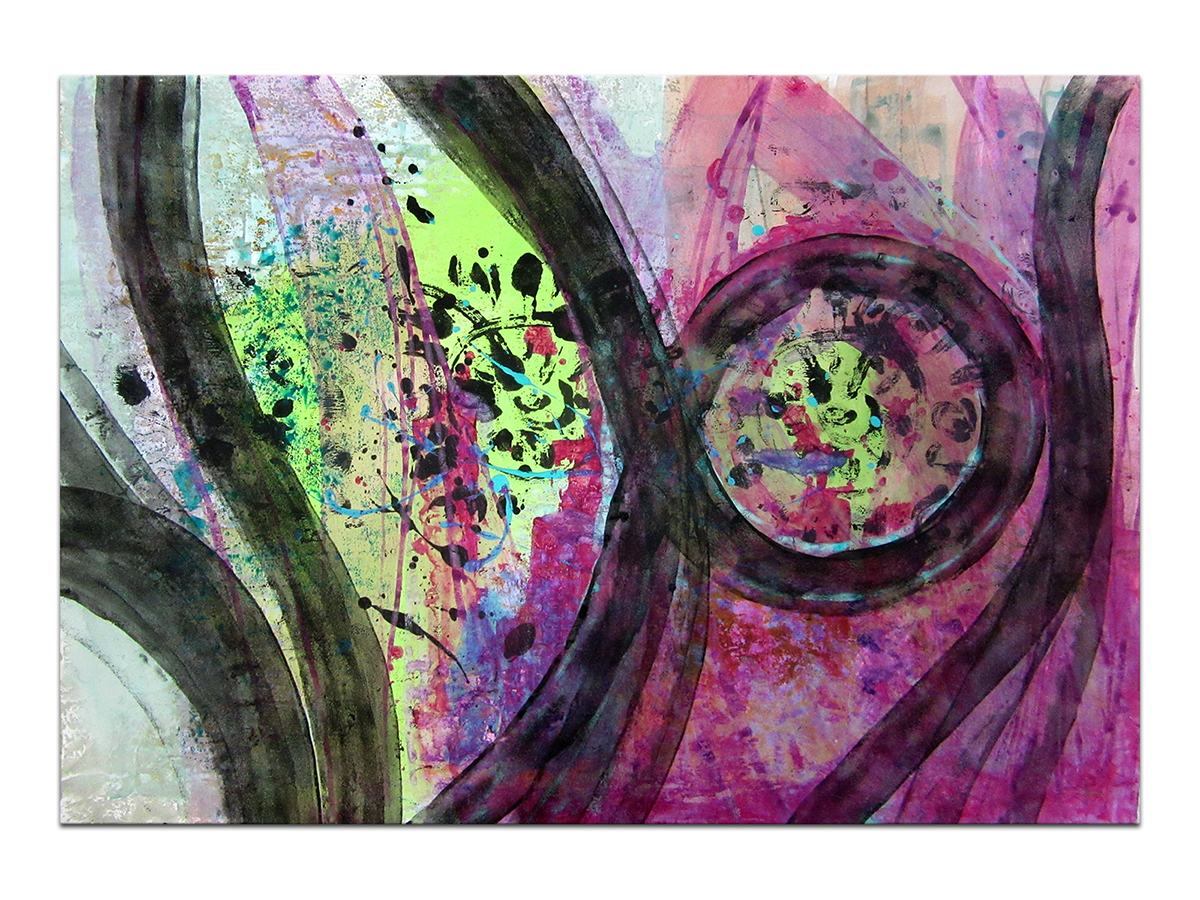 Moderne slike u galeriji MAG - apstraktna slika Proljetne nježnosti akril na hameru 100x70 cm