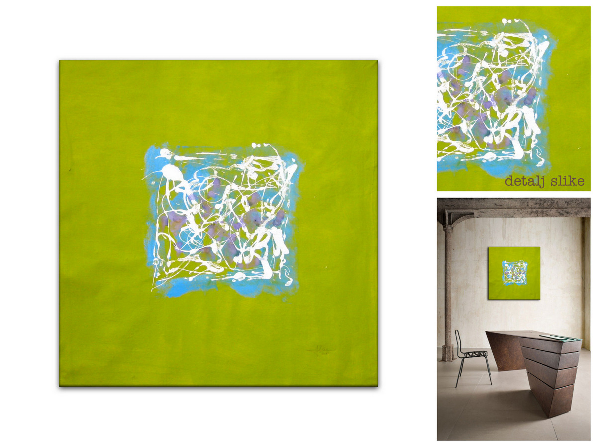 Galerija modernih umjetnosti - Moderna apstraktna slika - Sretan sam - Akril na platnu - MAG galerija