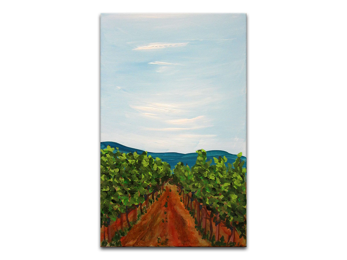 Moderne slike u galeriji MAG - Umjetnička slika U vinogradu akril na napetom platnu 80x50 cm