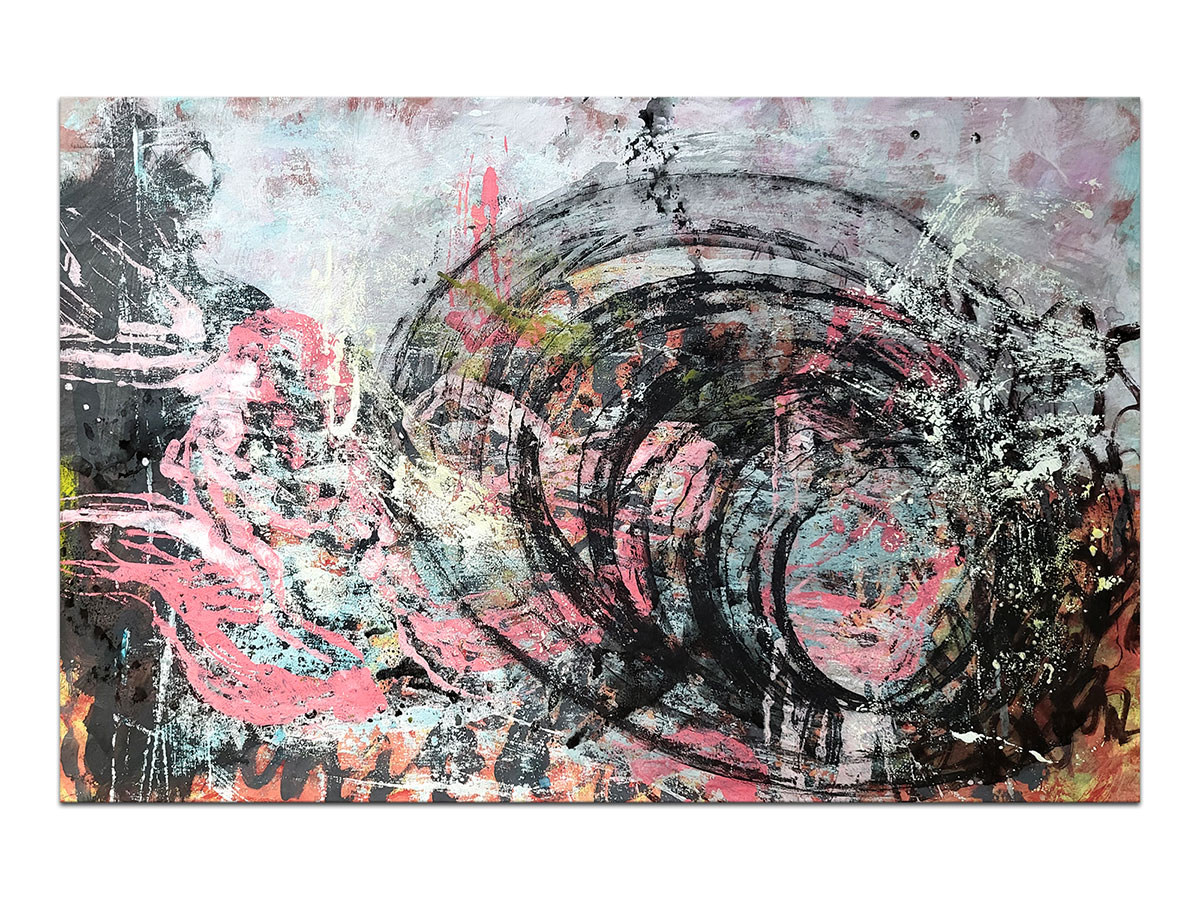 Moderne slike u galeriji MAG - apstraktna slika Preglasna tišina akril na nenapetom platnu 100x70 cm
