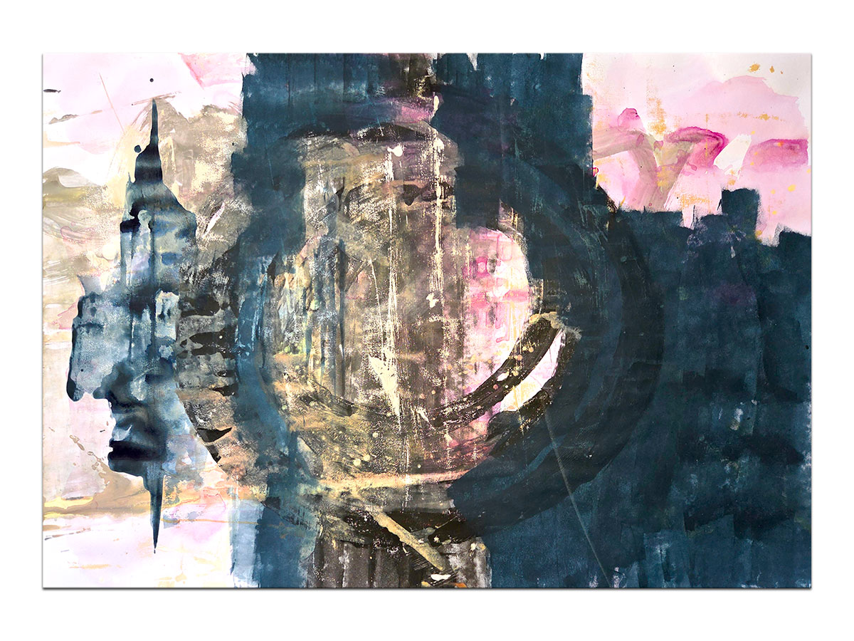 Moderne slike u galeriji MAG - apstraktna slika Silueta uma akril na hameru 100x70 cm