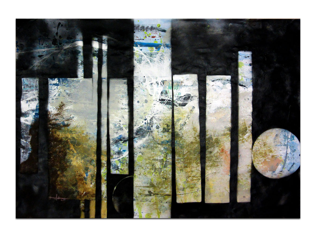 Moderna galerija apstraktnih slika MAG - apstraktna slika Interstellar akril na hameru 100x70 cm