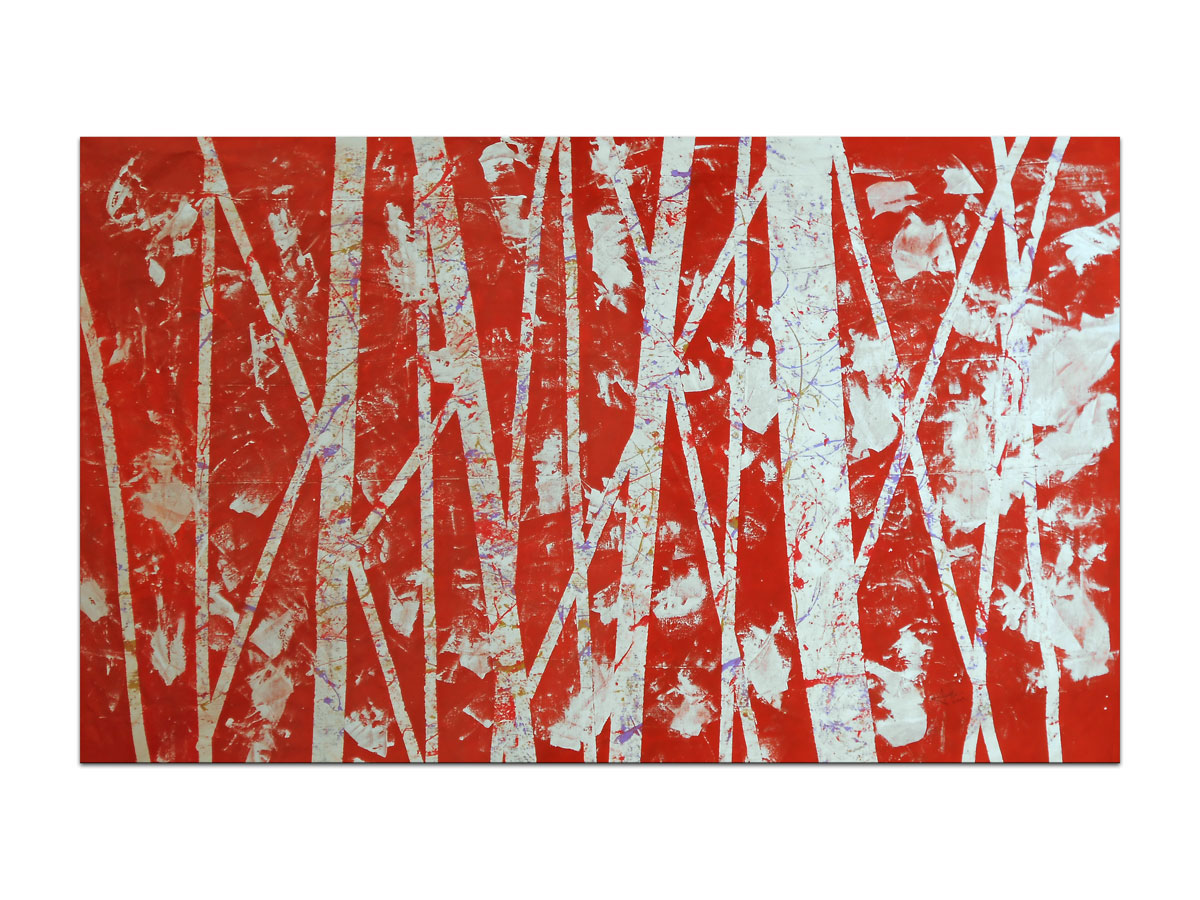 Galerija slika Split Dubrovnik Zadar Šibenik Rijeka Pula Rovinj Poreč - Crvene zebre - apstraktna slika na platnu 150x100 cm