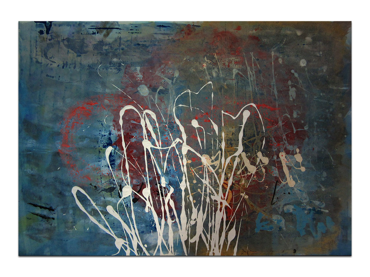 Moderne slike u galeriji MAG - apstraktna slika Zvuci sumraka akril na hameru 100x70 cm