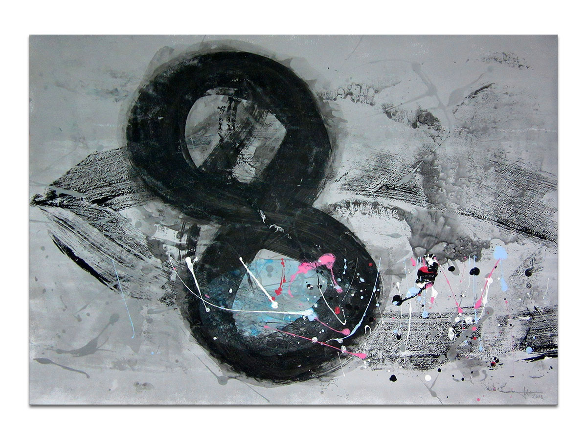 Moderne slike u galeriji MAG - apstraktna slika Mobius akril na hameru 100x70 cm