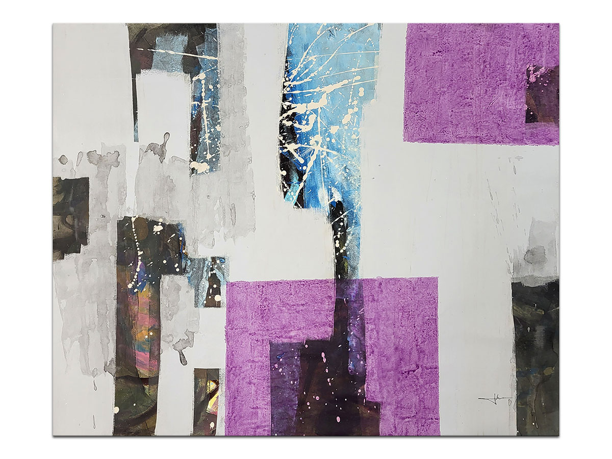 Moderne slike u galeriji MAG - apstraktna slika Obrisi budućnosti Akril na nenapetom platnu 100x80 cm