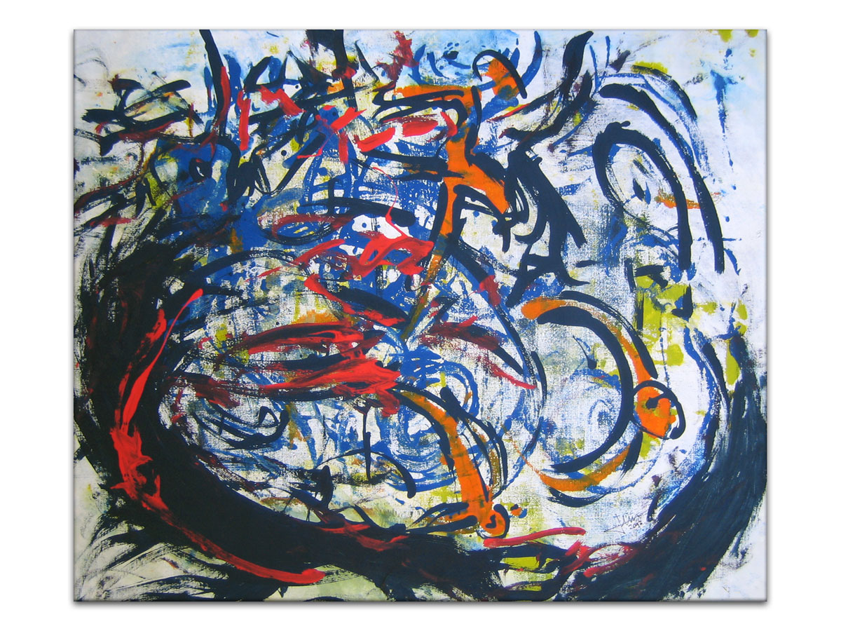 Moderna umjetnost slikarstvo - Slika na platnu Hod po vatri - MAG galerija