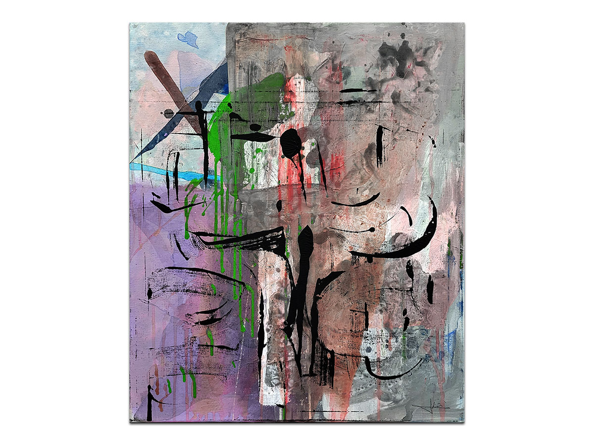 Moderne slike u galeriji MAG - apstraktna slika Ritualni ples Akril na napetom platnu 60x50 cm