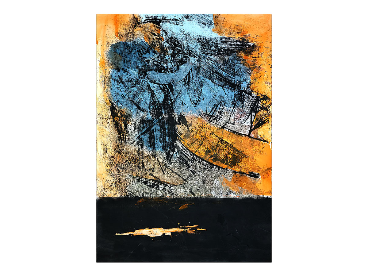 Moderne slike u galeriji MAG - apstraktna slika Iskra sjećanja akril na hameru 100x70 cm