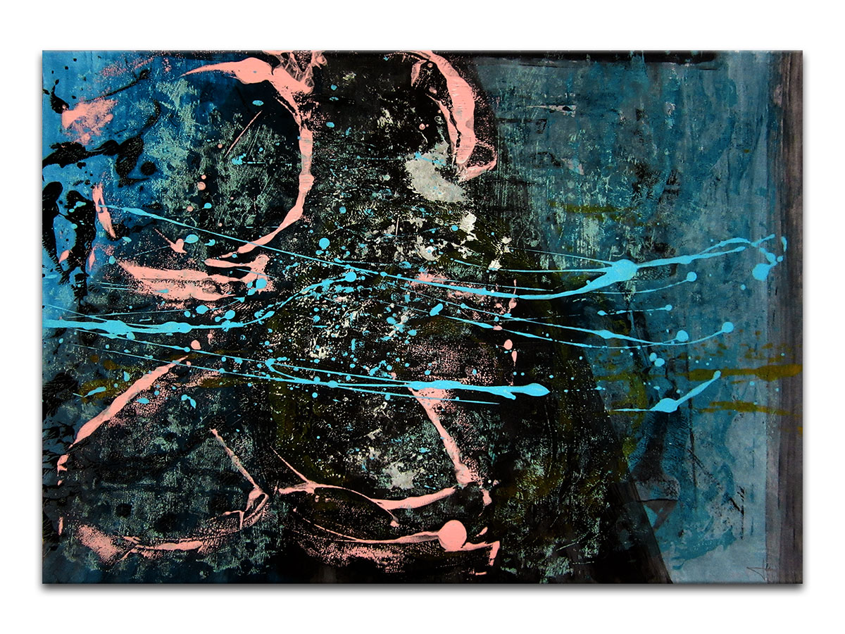 Moderne slike u galeriji MAG - apstraktna slika Dubinska lutanja II akril na hameru 100x70 cm