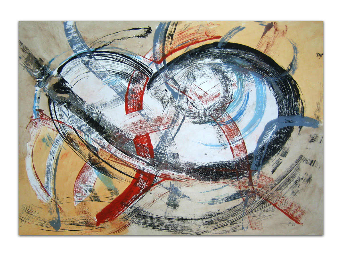 Slikarstvo u galeriji slika MAG - apstraktna slika Ljubavni pokreti Akril na hameru 100x70 cm
