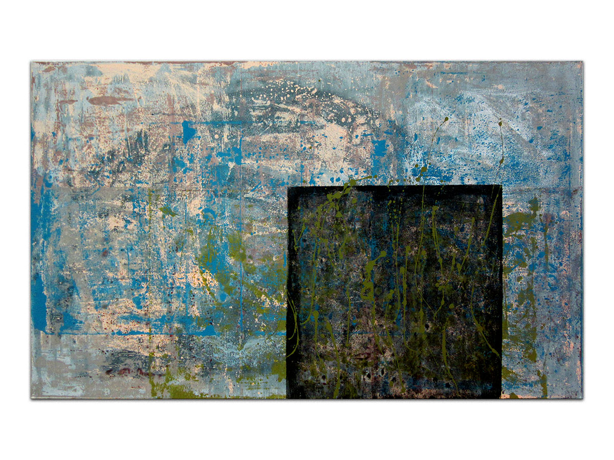 Moderne slike u galeriji MAG - apstraktna slika Kvadrat noći akril na napetom platnu 130x80 cm