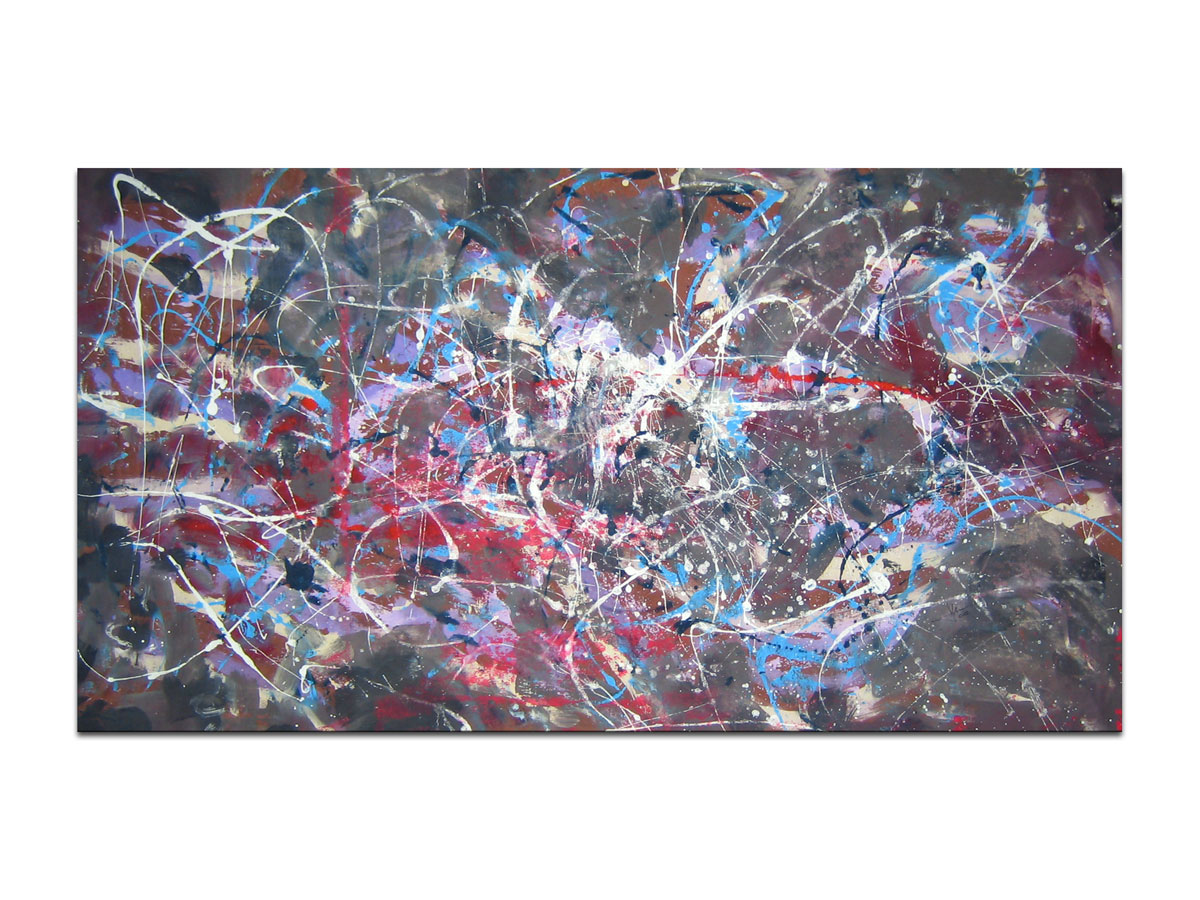Apstraktni umjetnici u galeriji MAG - Užurbane misli - apstraktna slika na platnu 110x60 cm