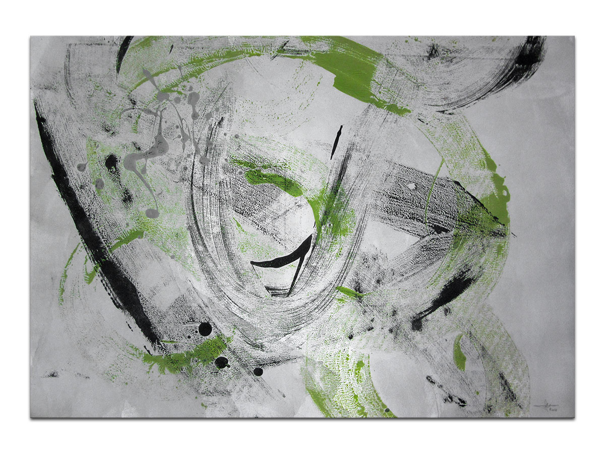 Moderne slike u galeriji MAG - apstraktna slika Hvata se mahovina II akril na hameru 100x70 cm