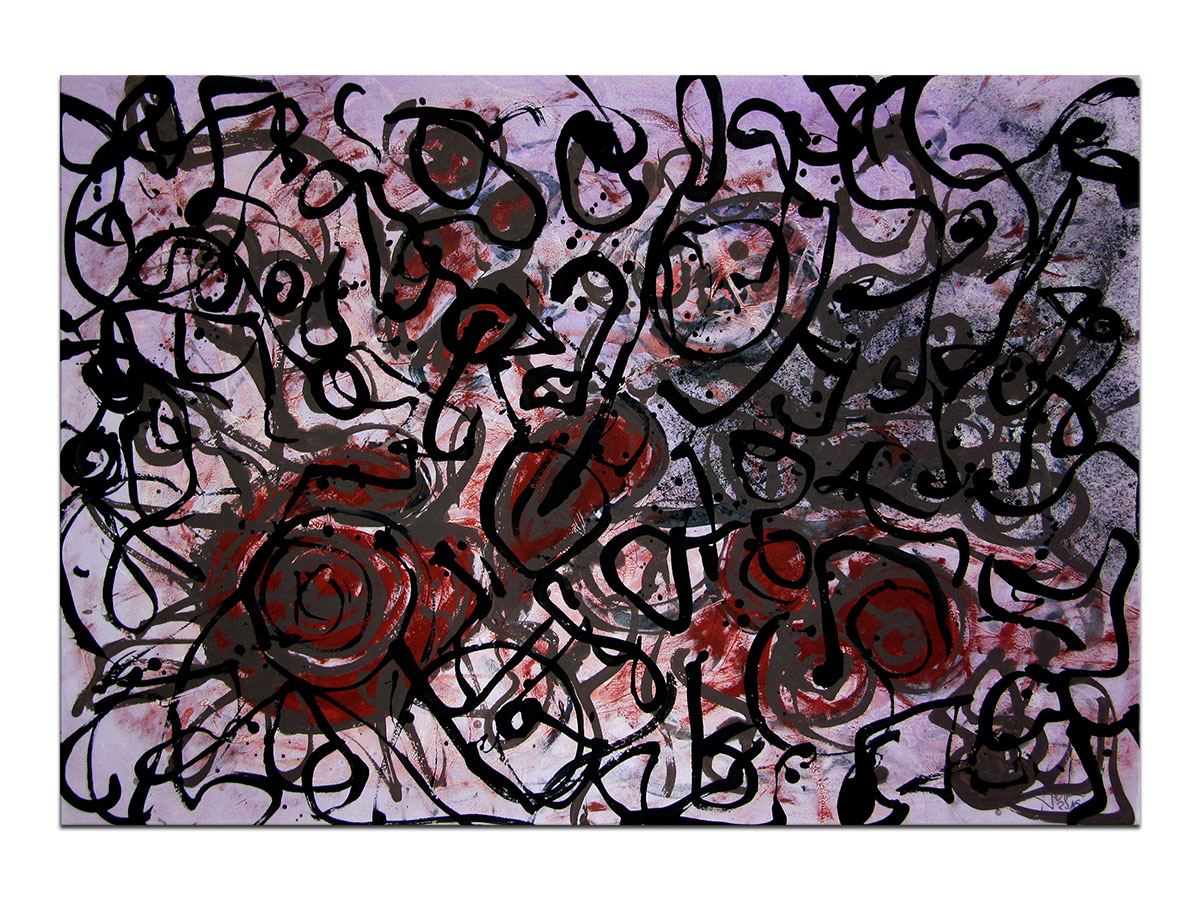 Prodaja umjetničkih slika u online galeriji MAG - apstraktna slika Rider on the storm akril na hameru 100x70 cm