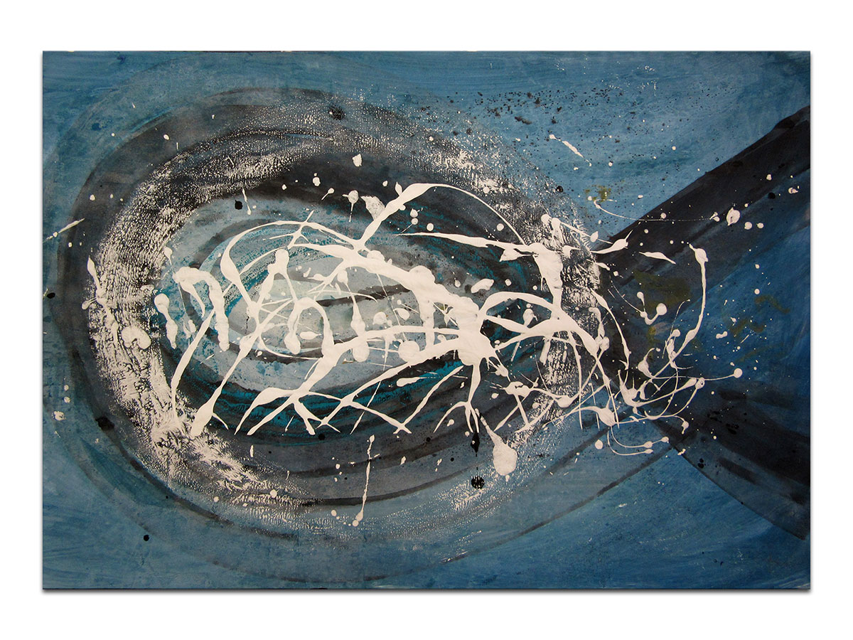 Moderne slike u galeriji MAG - apstraktna slika Iz morskih dubina akril na hameru 100x70 cm