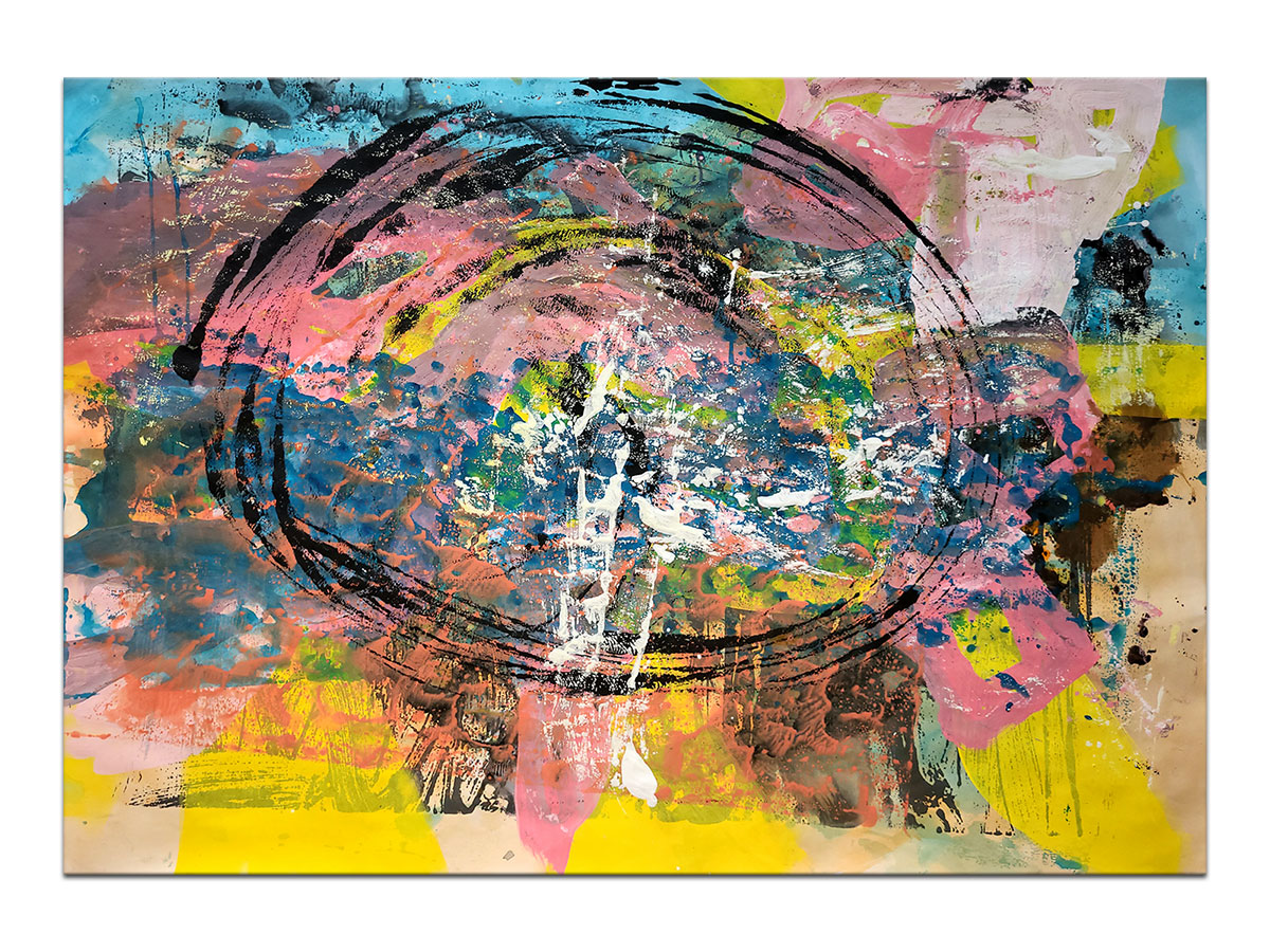 Moderne slike u galeriji MAG - apstraktna slika Nebesko akril na hameru 100x70 cm