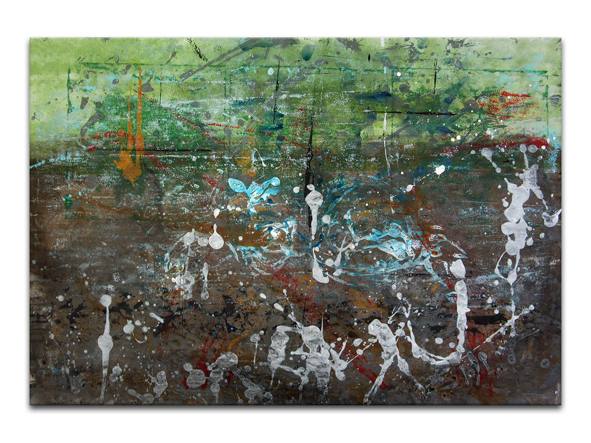 Moderne slike u galeriji MAG - apstraktna slika Livade sjećanja akril na hameru 100x70 cm