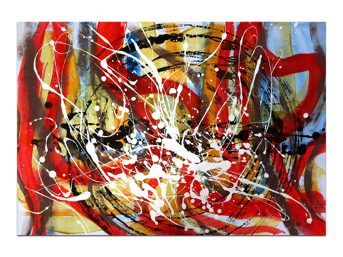 Moderne slike u galeriji MAG - apstraktna slika Tople struje akril na hameru 100x70 cm