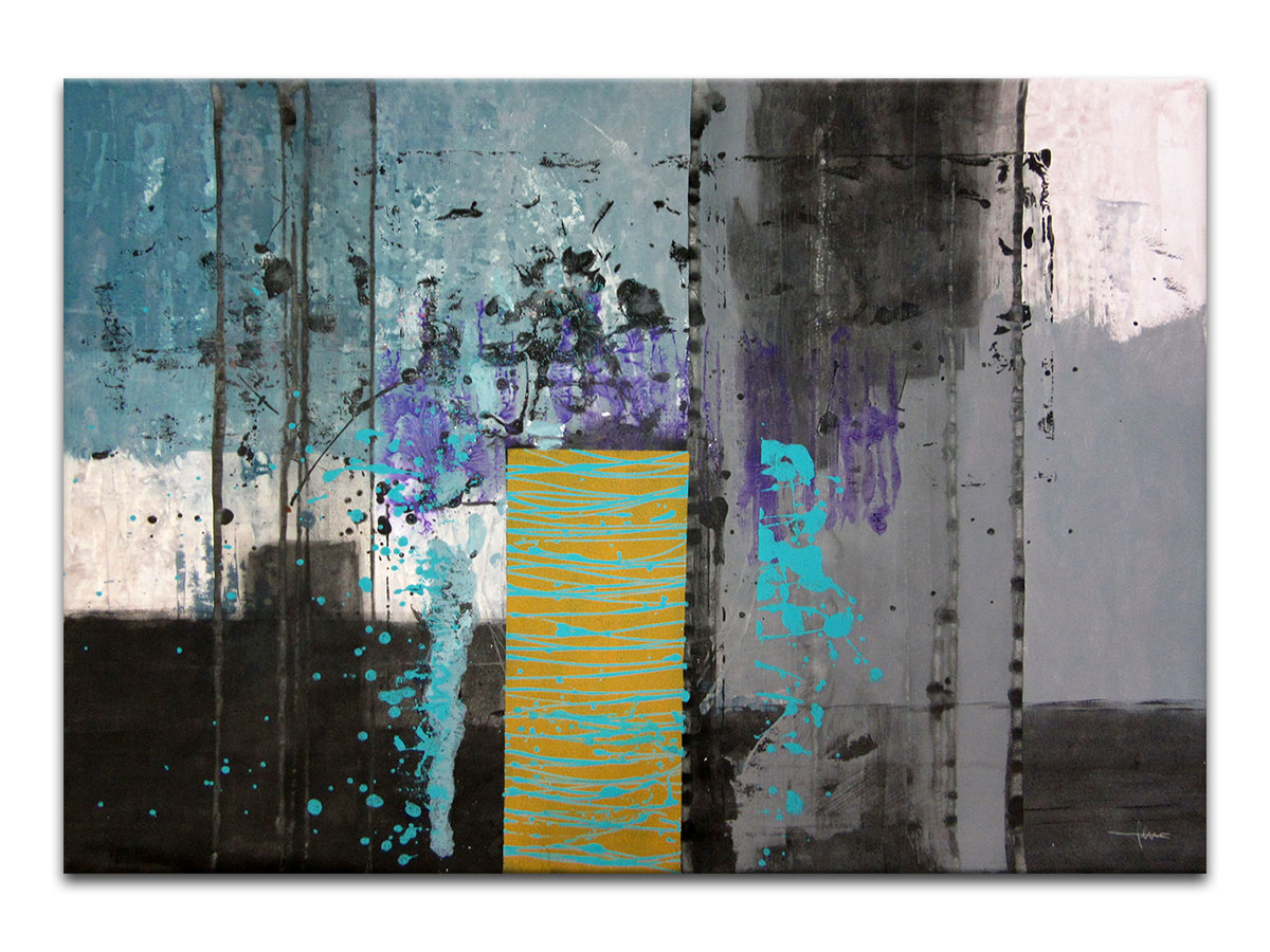 Moderne slike u galeriji MAG - apstraktna slika Pejzaži budućnosti VII akril na hameru 100x70 cm