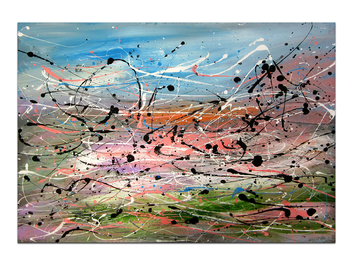 Moderne slike u galeriji MAG - apstraktna slika Sanjiva dolina akril na hameru 100x70 cm