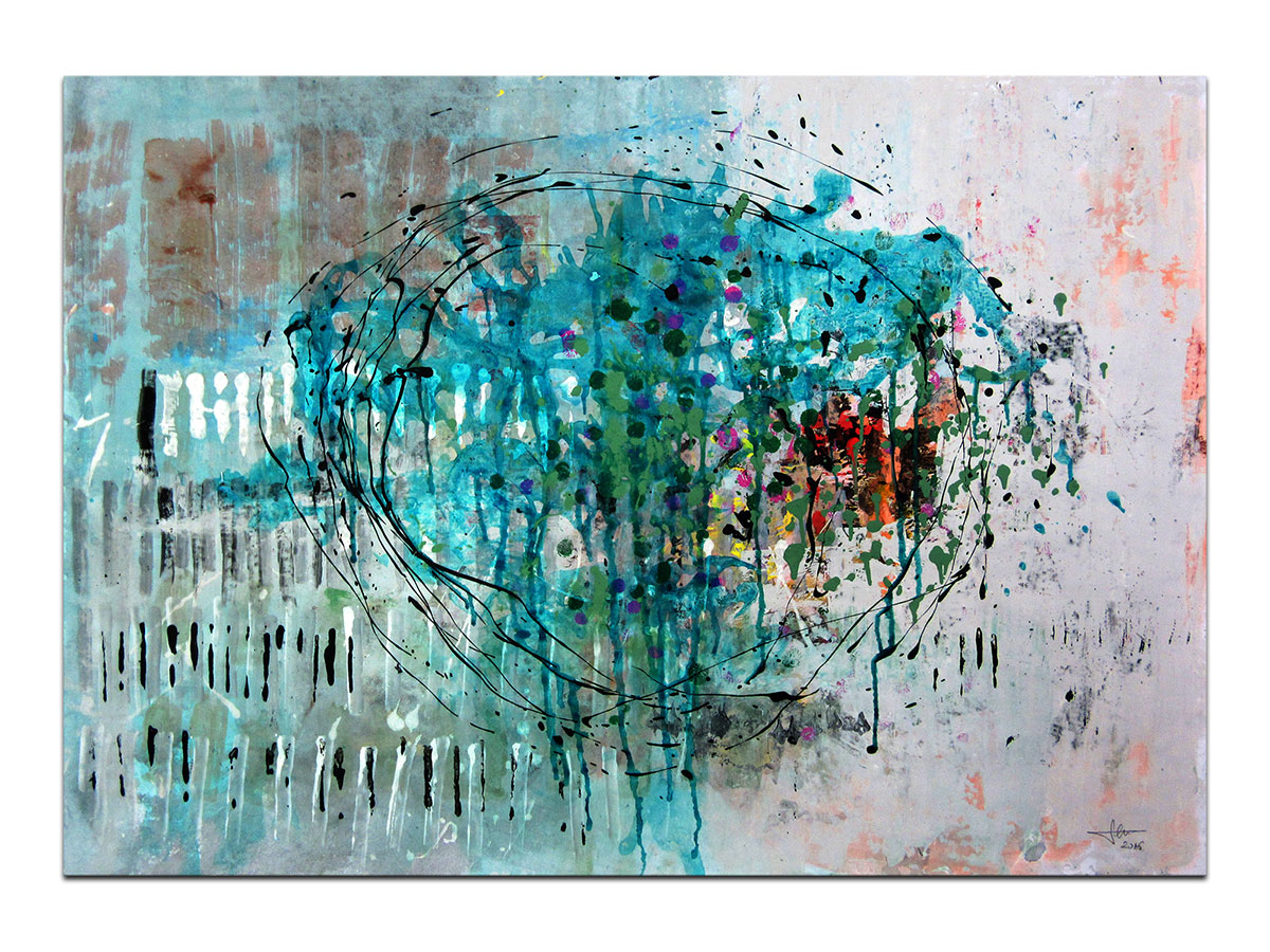 Moderne slike u galeriji MAG - apstraktna slika Miopija ljubavi akril na hameru 100x70 cm