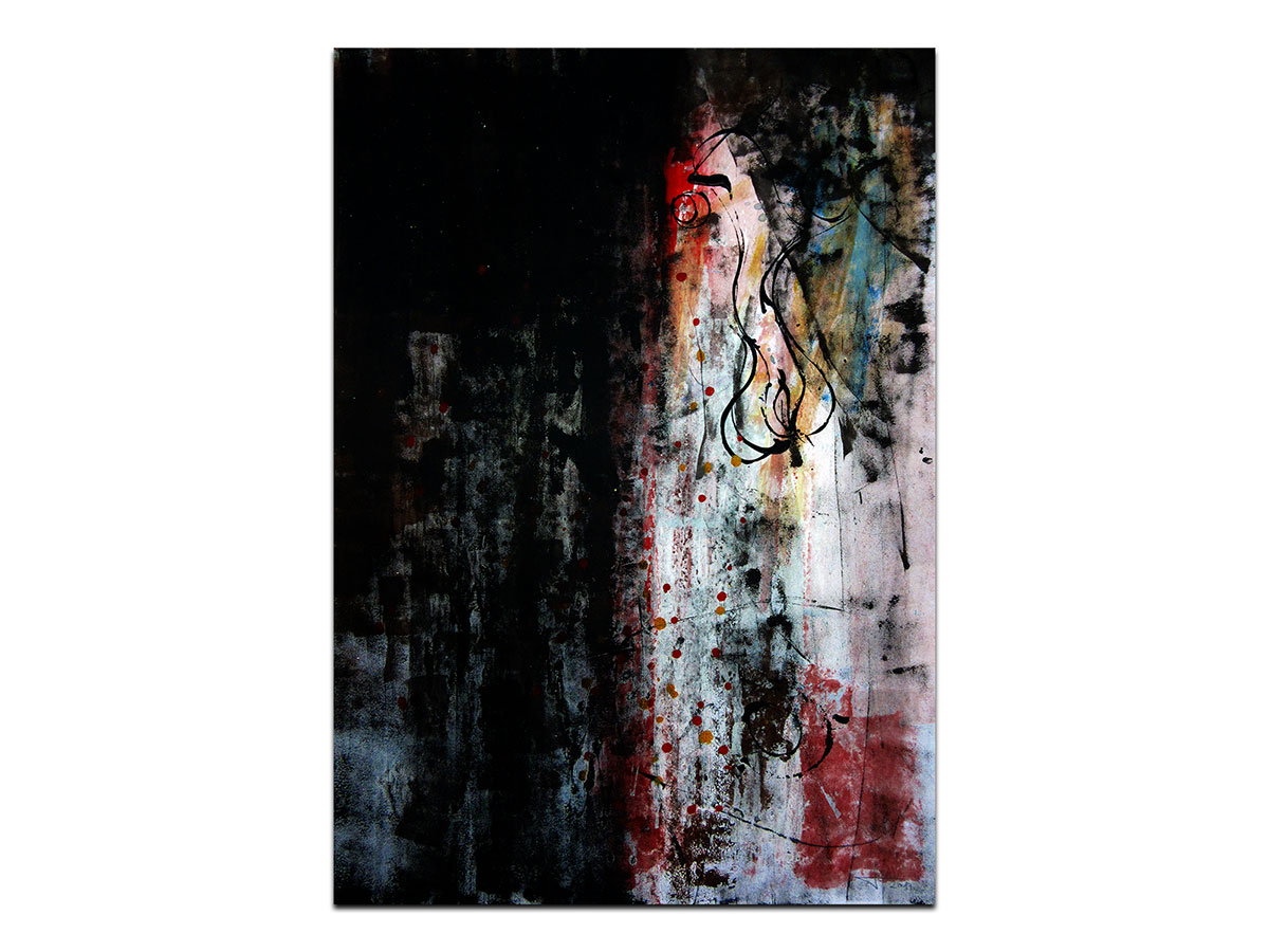 Moderne slike u galeriji MAG - apstraktna slika Pogled u sumrak akril na hameru 100x70 cm