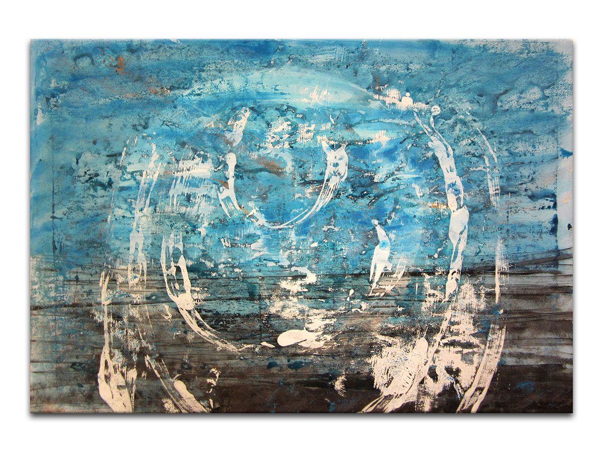 Moderne slike u galeriji MAG - apstraktna slika Morski ciklus XI akril na hameru 100x70 cm