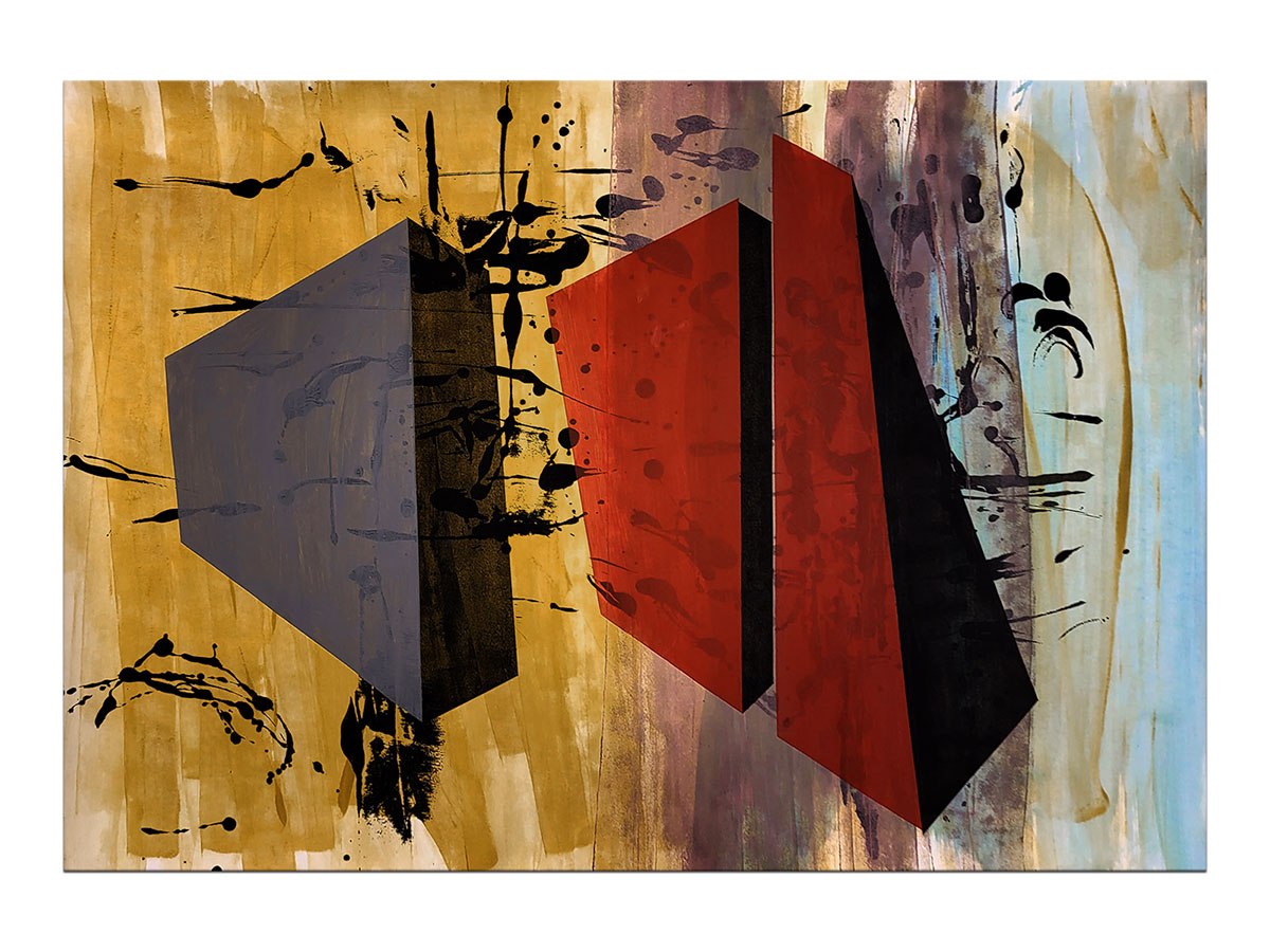 Moderne slike u galeriji MAG - apstraktna slika Monumenti akril na hameru 100x70 cm