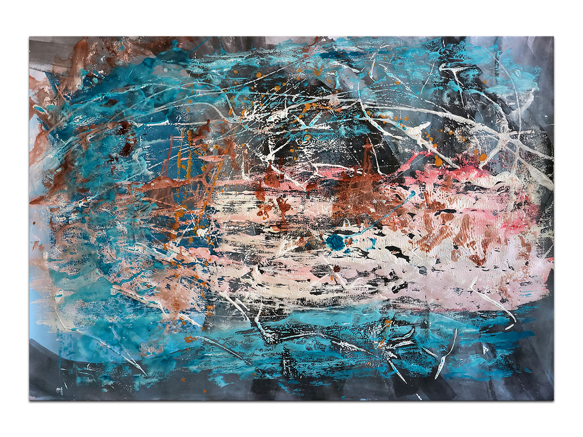 Moderne slike u galeriji MAG - apstraktna slika Morski kontrasti II akril na hameru 100x70 cm