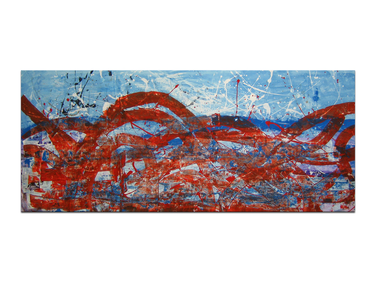 Moderna galerija slika MAG - apstraktna slika Morska neman akril na platnu 135x55 cm