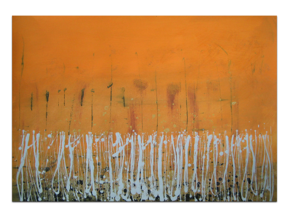 Moderna galerija Zagreb - MAG galerija - originalna apstraktna slika Orange day akril na hameru 100x70 cm