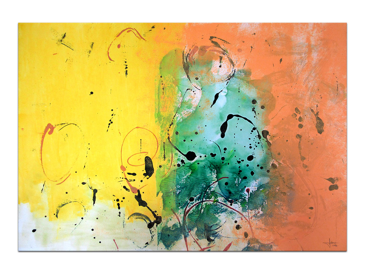 Moderne slike u galeriji MAG - apstraktna slika Osunčane duše akril na hameru 100x70 cm