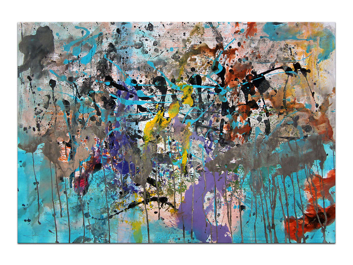 Moderne slike u galeriji MAG - apstraktna slika Kiša želja akril na hameru 100x70 cm