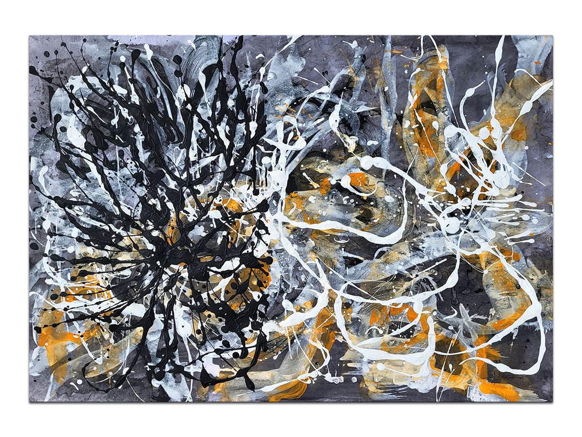 Moderne slike u galeriji MAG - apstraktna slika Noćno cvijeće akril na hameru 100x70 cm