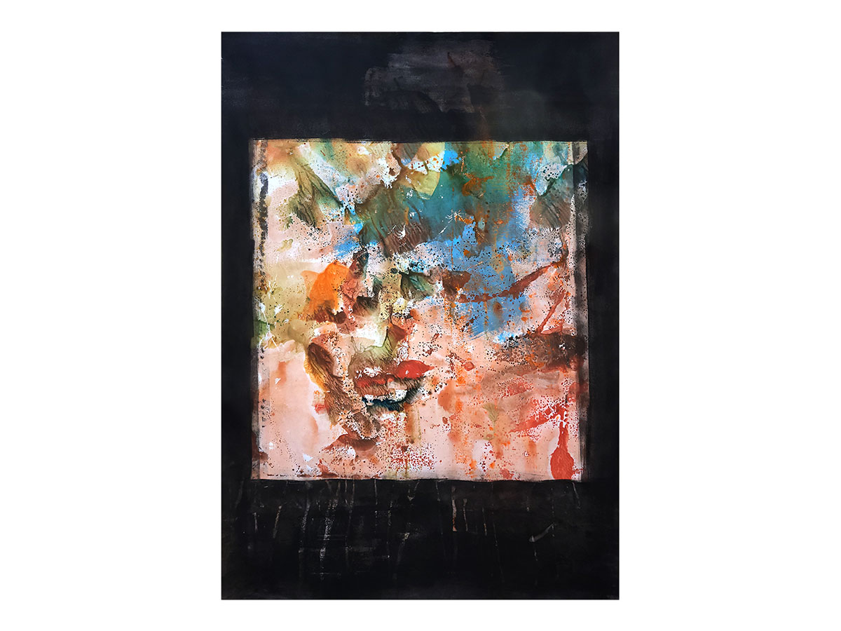 Moderne slike u galeriji MAG - apstraktna slika Prozor duše akril na hameru 100x70 cm