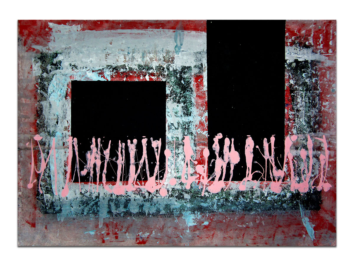 Galerija umjetničkih slika MAG - apstraktna slika Zamračena stvarnost akril na hameru 70x50 cm
